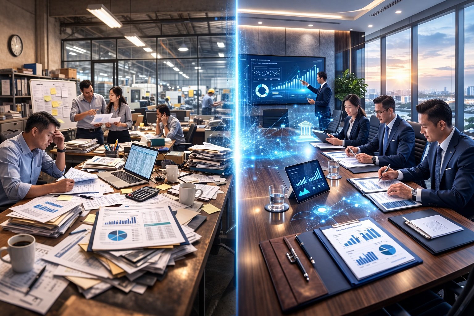 Before and after transformation